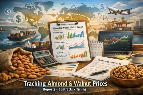 How Buyers Track Almond and Walnut Prices: Reports, Contracts, and Timing - Global Almond & Walnut Market — Atlas Global Trading Co.
